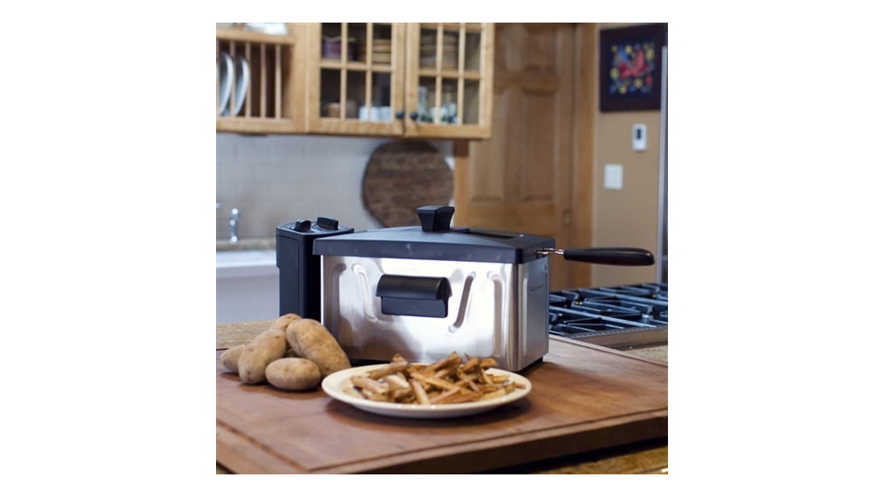 Weston Products Deep Fryer - 8 Cup, 2L Oil Capacity, Black/Stainless Steel 03-1100-W
