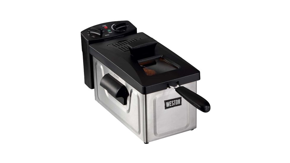 Weston Products Deep Fryer - 8 Cup, 2L Oil Capacity, Black/Stainless Steel 03-1100-W