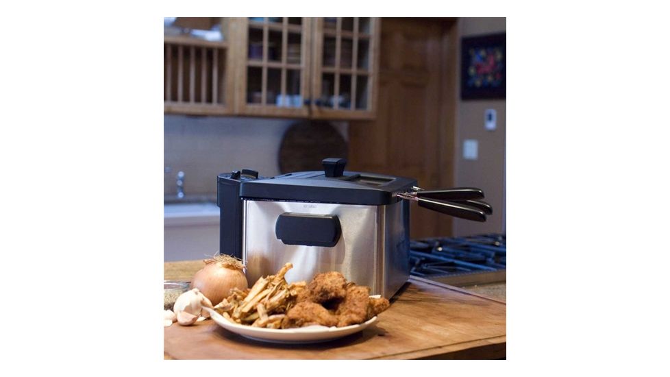 Weston Products Deep Fryer, Dual Basket - 12 Cup, 3L Oil Capacity, Black/Stainless Steel 03-1300-W
