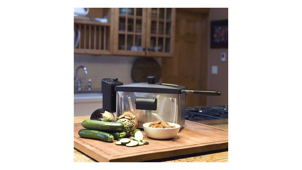 Weston Products Deep Fryer, Single Basket - 12 Cup, 3L Oil Capacity, Black/Stainless Steel 03-1200-W