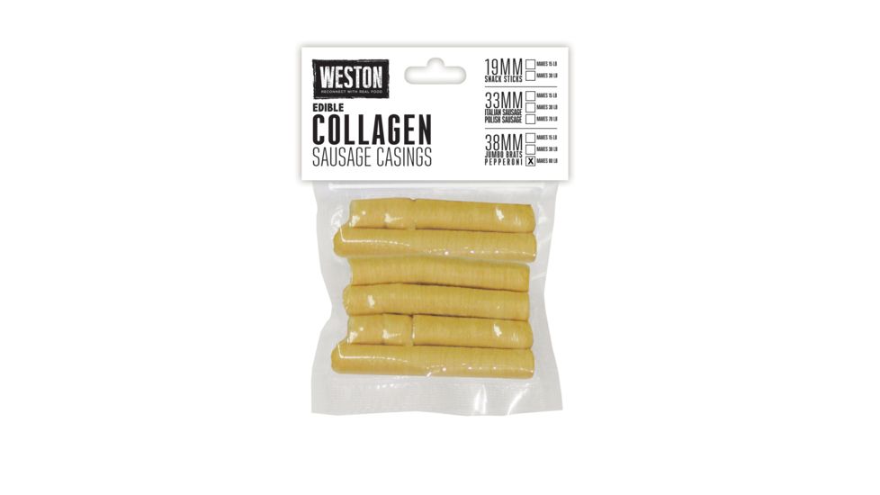 Weston Products Edible Collagen Casing for 80 lbs, 38 mm 19-0103-W