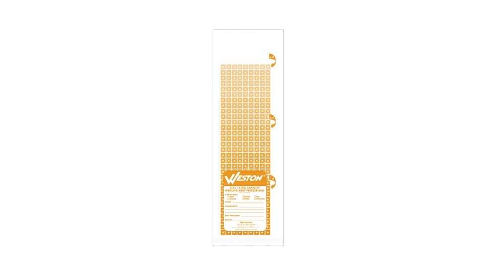 Weston Products Ground Meat Freezer Bags, 100 count, 3 lb Capacity, White 07-1003