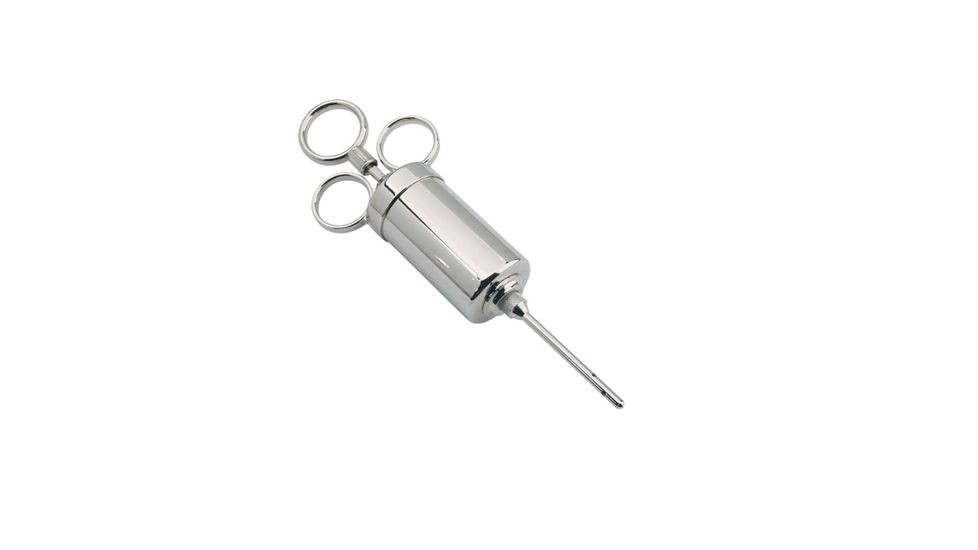 Weston Products Marinade Injector, Nickel-plated brass, 2 oz, Brass/Nickel 23-0402-W