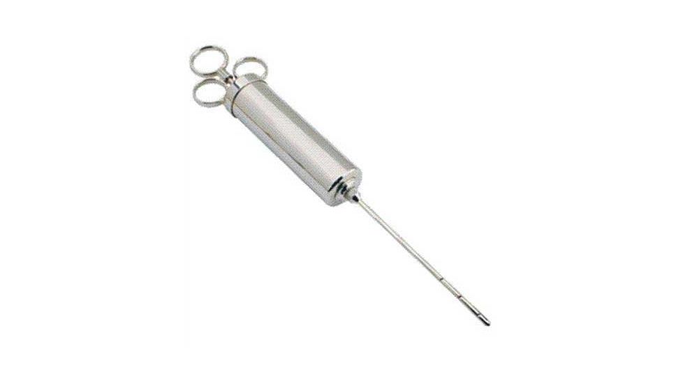 Weston Products Marinade Injector, Nickel-plated brass, 4 oz, Brass/Nickel 23-0404-W