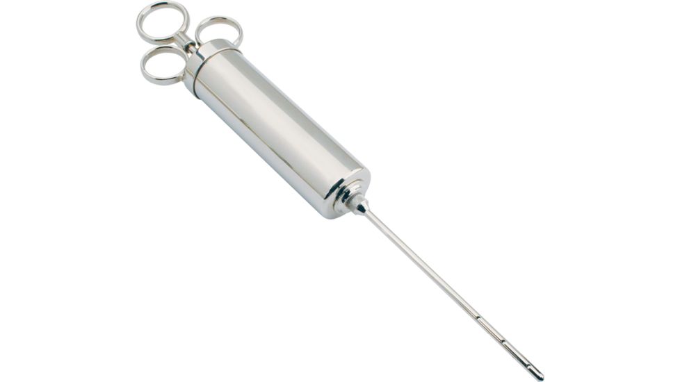 Weston Products Marinade Injector, Nickel-plated brass, 4 oz, Brass/Nickel, 23-0404-W