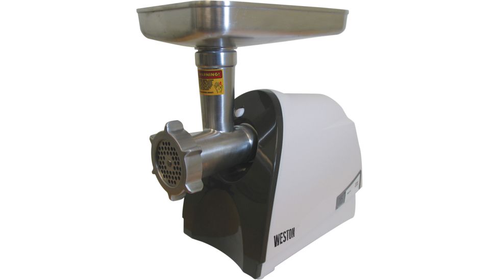 Weston Products N.8 Heavy Duty Electric Meat Grinder and Sausage Stuffer, 575 watt, White, 33-0201-W