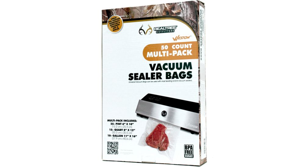 Weston Products Vacuum Sealer Bags, Realtree, Variety Pack50 Count 101322