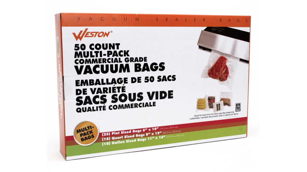 Weston Products Vacuum Sealer Bags, Variety Pack, 50 Count, 30-0107-W