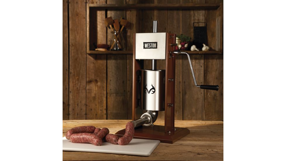 Weston Products Vertical Sausage Stuffer - 7 lb Capacity, Dual speed w/ Cover, Realtree, 73-0701-RT