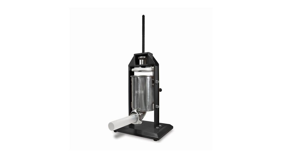 Weston Products Vertical Sausage Stuffer - Stainless Steel - 5 lb Capacity, Black 73-0501-W