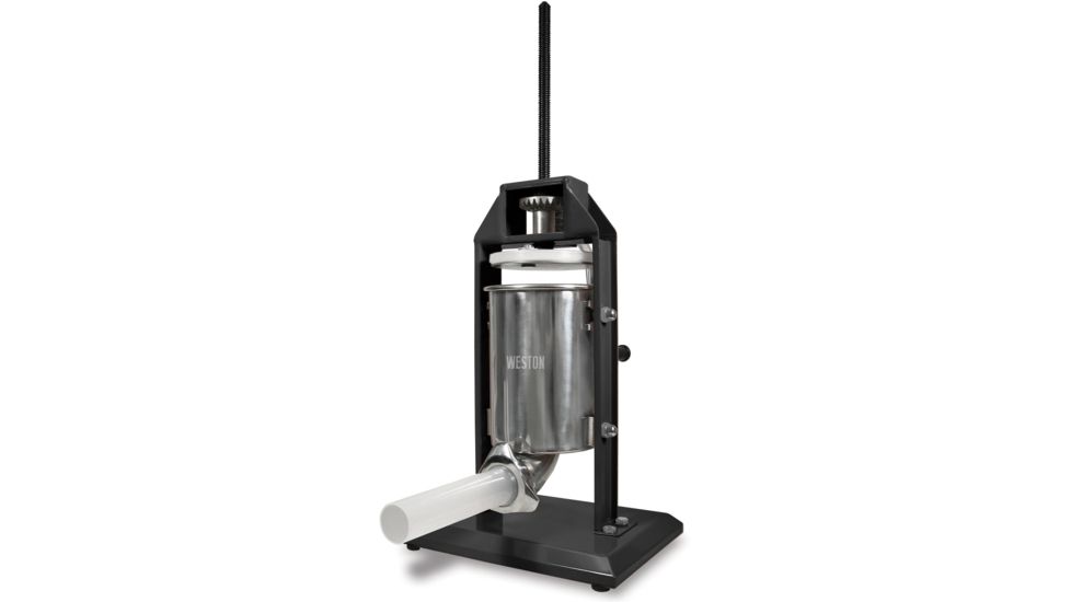 Weston Products Vertical Sausage Stuffer - Stainless Steel - 5 lb Capacity, Black, 73-0501-W