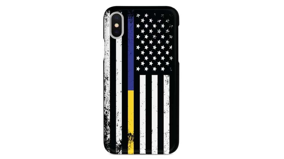 Wethepeopleholsters.Com Downward American Flag - Thin Blue Line &amp; Thin Gold Line Case, Galaxy S10E, IC-4920-GALAXYS10E