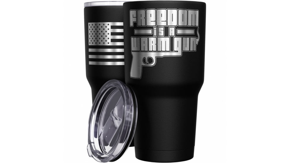 Wethepeopleholsters.Com Freedom Is A Warm Gun Stainless Steel Tumbler, TUM01-0138STAINLESS