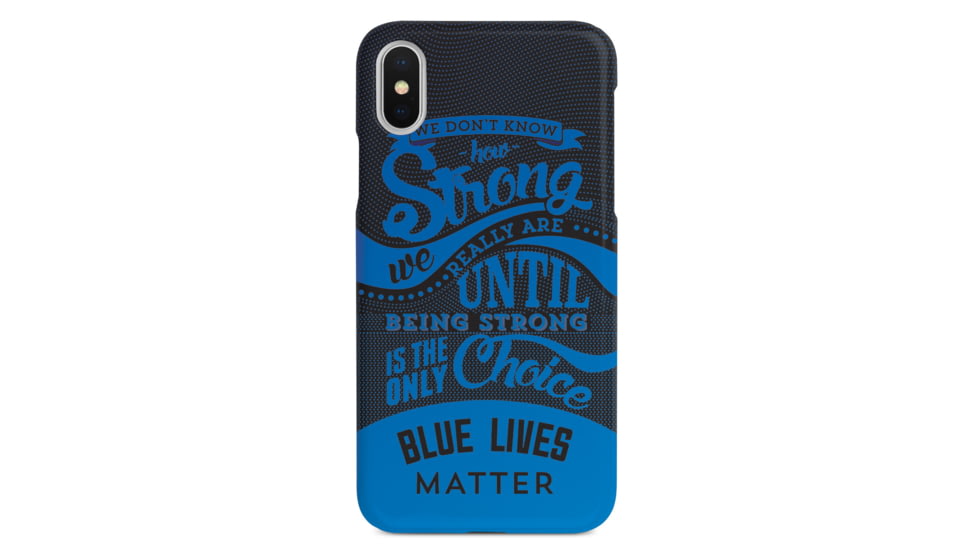 Wethepeopleholsters.Com How Strong - Blue Lives Matter - Black Case, iPhone 8 Plus, IC-3666-IPHONE8PLUS