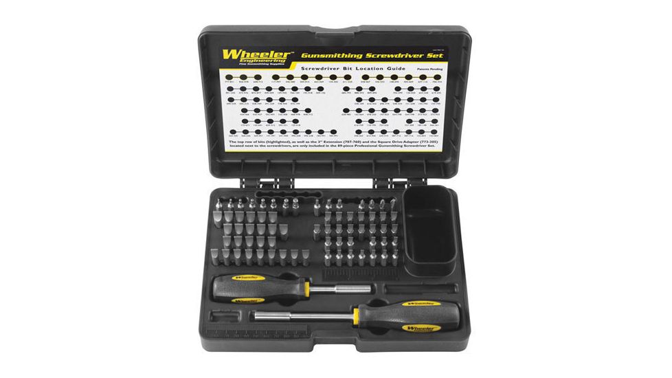 Wheeler Engineering 72-Piece Gunsmithing Screwdriver Kit, Black/Yellow, 776737
