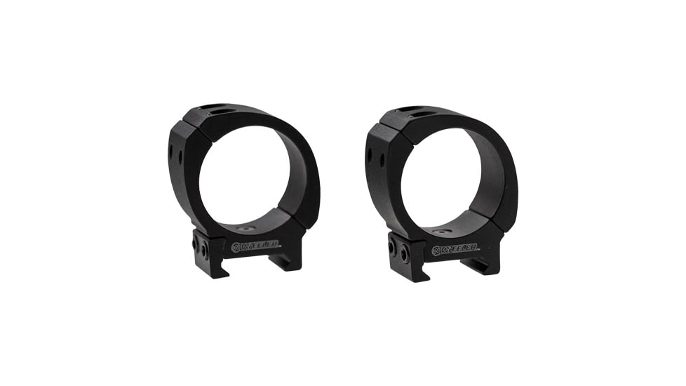 Wheeler Engineering Delta Series Sporter Bi-Weaver Style/Pic Rings 1in, Med, Black, 1133748