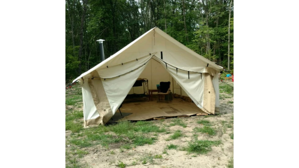 White Duck Alpha Wall Tent, Water Repellent, 10ft x 12ft, WD-0045