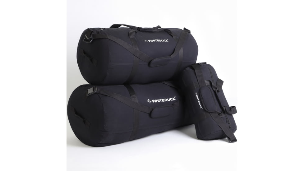 White Duck Filios Canvas Duffel Bag, Black, 24in x 16in, FBA1-FDBSB-2416