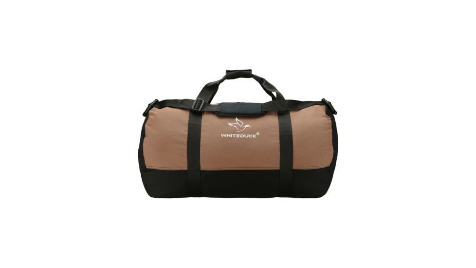 White Duck Filios Canvas Duffel Bag, Brown/Black, 24in x 16in, FBA-FDBBB-2416