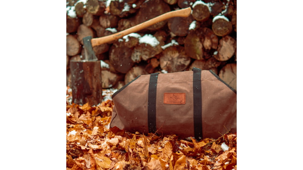 White Duck Firewood Log Carriers, Boat Shape, Brown, 26inx17inx9in, FBA-CLB-3418