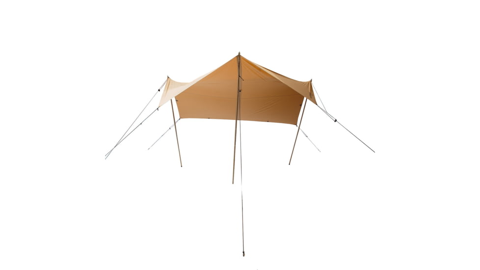 White Duck Sunshade Tarp 330 w/ Poles, 13ft x 13ft/4 x 4 m, SS-4x4-WR