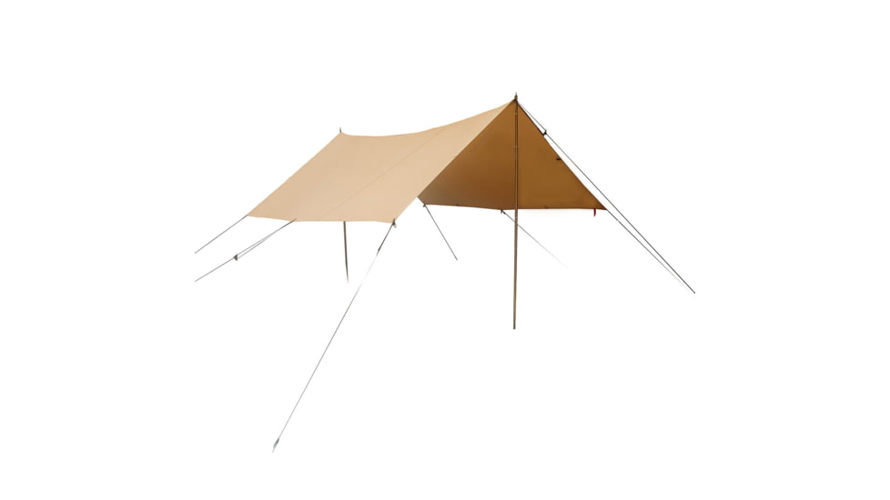 White Duck Sunshade Tarp 330 w/ Poles, 13ft x 13ft/4 x 4 m, SS-4x4-WR