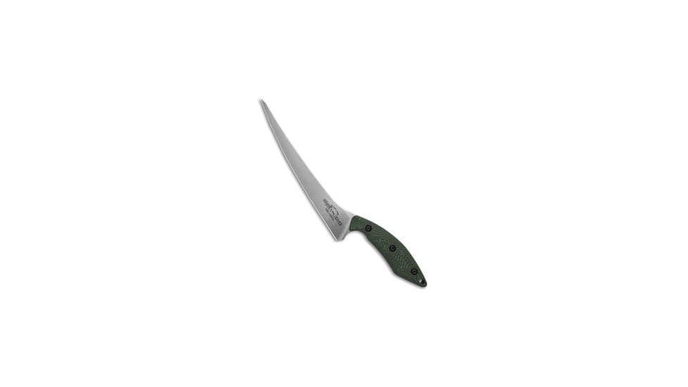 White River Knife &amp; Tool Step-Up Fillet Fixed Blade Knife, 8.125in, CPM S35VN, Trailing Point Blade, G-10, Black/Green Handle, Black/Green/Gray, 12.50 inch, BHQ-142818