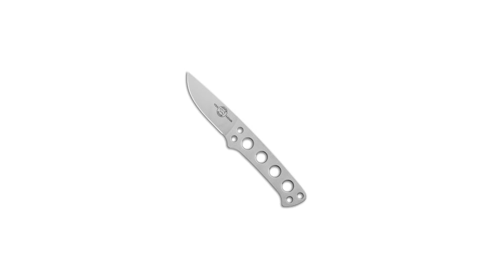 White River Knife &amp; Tool ATK Always There Fixed Blade Knife, 2.50in, CPM S35VN, Drop Point Blade, Stainless Steel, Gray Handle, Gray/Gray, 6.00 inch, BHQ-85354