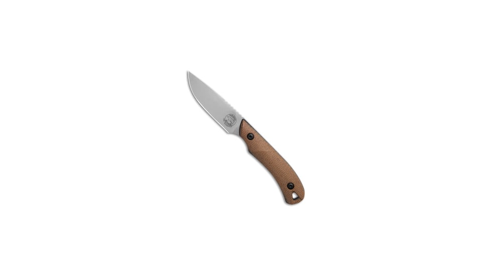 White River Knife &amp; Tool White River Axiom Fixed Blade Knife Natural Canvas Micarta/Blk Liners 2.9" SW, Black/Tan, CPM MagnaCut, adult, BHQ-219507