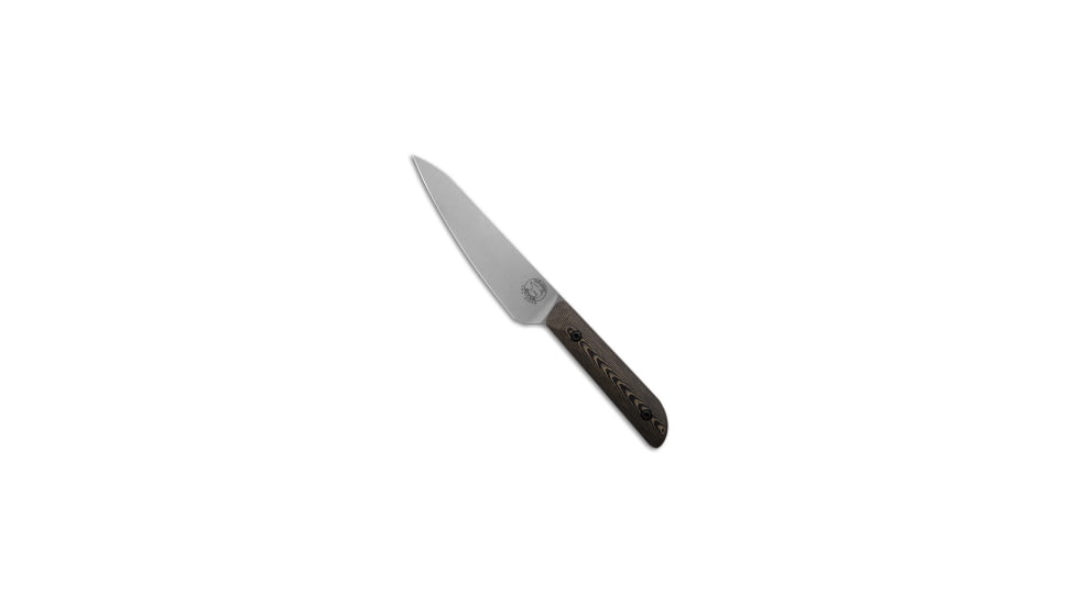 White River Knife &amp; Tool White River Knives Liong Mah Utility Knife Maple &amp; Black Richlite 5" Stonewash, Black/Wood, CPM S35VN, adult, BHQ-188863