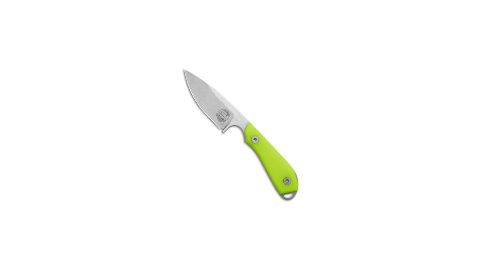White River Knife &amp; Tool M1-PRO MagnaCut Fixed Blade Knife, 3.00in, CPM MagnaCut, Drop Point Blade, G-10, Green Handle, Green/Gray, 7.00 inch, BHQ-195343
