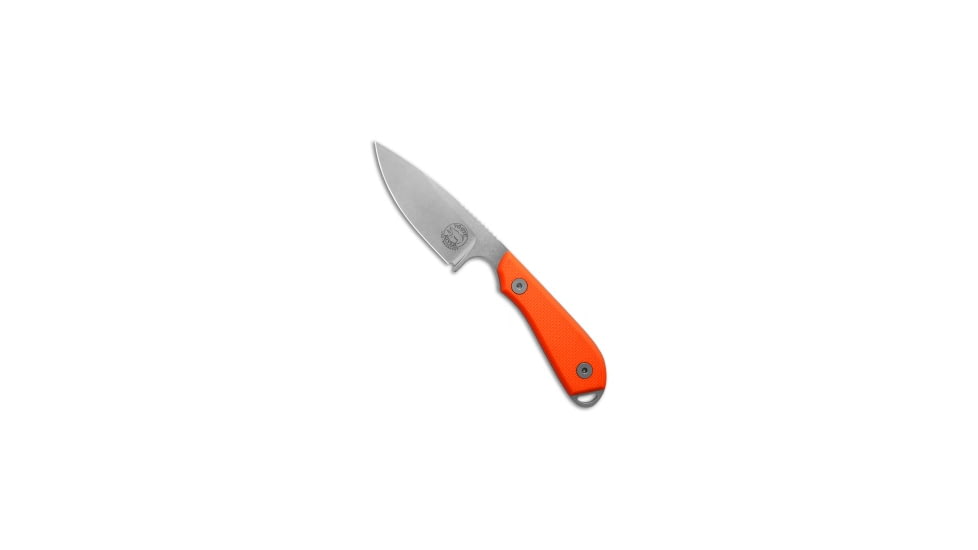 White River Knife &amp; Tool M1-PRO MagnaCut Fixed Blade Knife, 3.00in, CPM MagnaCut, Drop Point Blade, G-10, Orange Handle, Orange/Gray, 7.00 inch, BHQ-195341