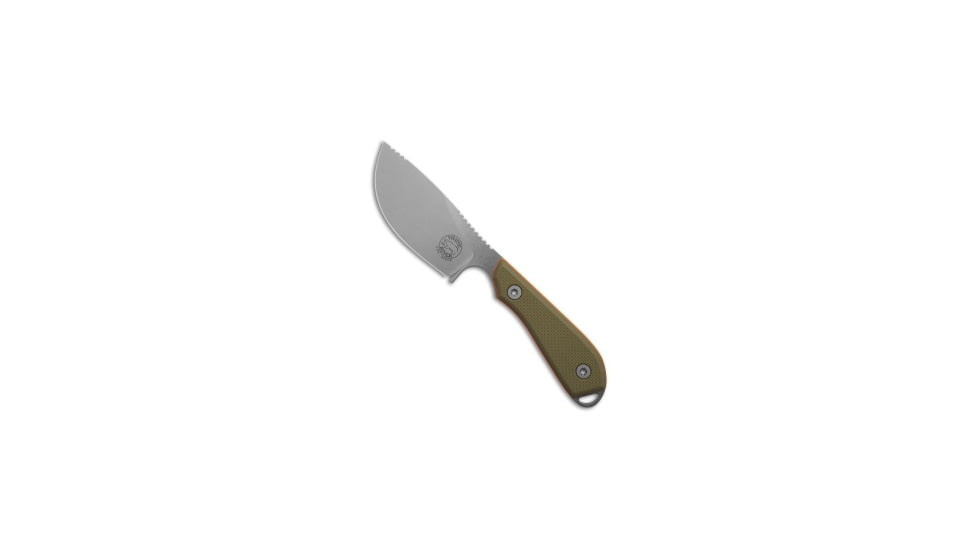 White River Knives White River Knives M1-Skinner Fixed Blade Knife Green/Orange G-10 3" Stonewash, Green/Orange, CPM S35VN, adult, BHQ-195340