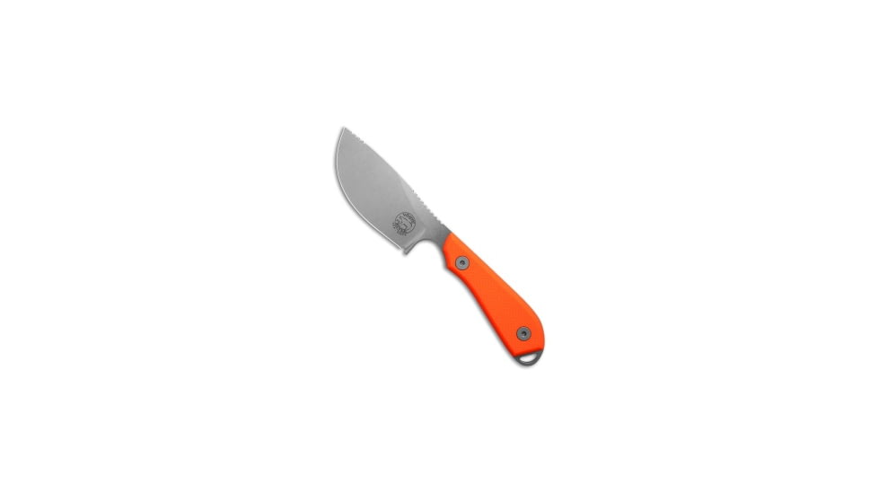 White River Knives White River Knives M1-Skinner Fixed Blade Knife Orange G-10 3" Stonewash, Orange, CPM S35VN, adult, BHQ-195337