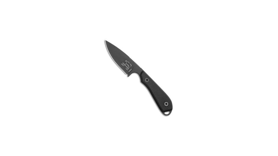 White River Knife &amp; Tool M1 Backpacker Pro Fixed Blade Knife, 3.125in, CPM S35VN, Drop Point Blade, G-10, Black Handle, PVD, Black/Black, 7.00 inch, BHQ-110677