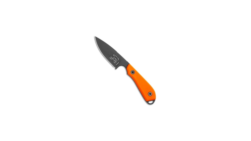 White River Knife &amp; Tool M1 Backpacker Pro Fixed Blade Knife, 3.125in, CPM S35VN, Drop Point Blade, G-10, Orange Handle, PVD, Orange/Black, 7.00 inch, BHQ-110678