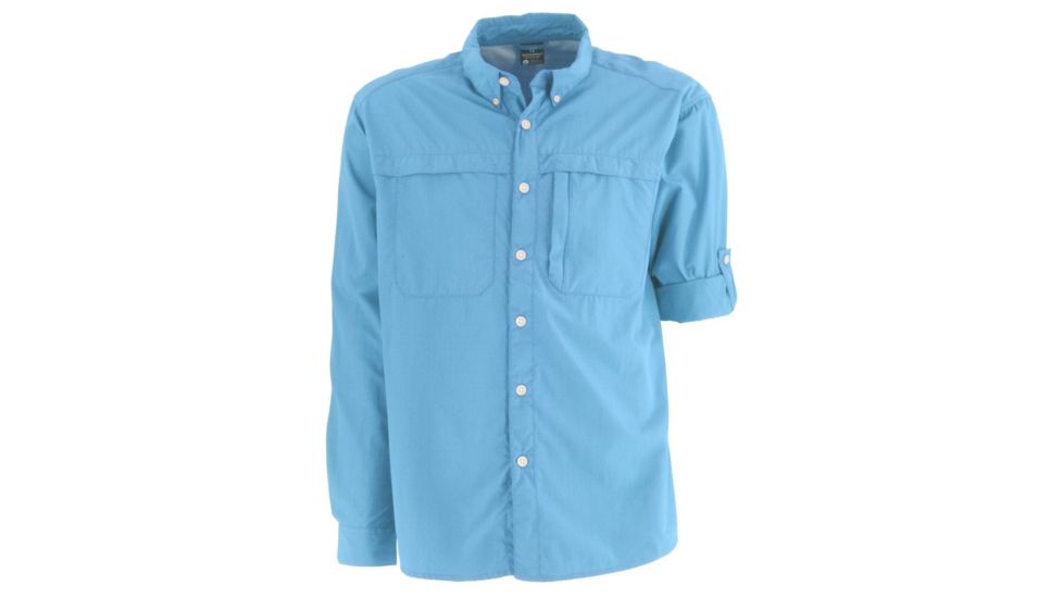 White Sierra Kalgoorlie Cool Touch Long Sleeve Shirt - Mens, Niagara Blue, 2X Large, D4765M-Niagara Blue - NIB-XXL
