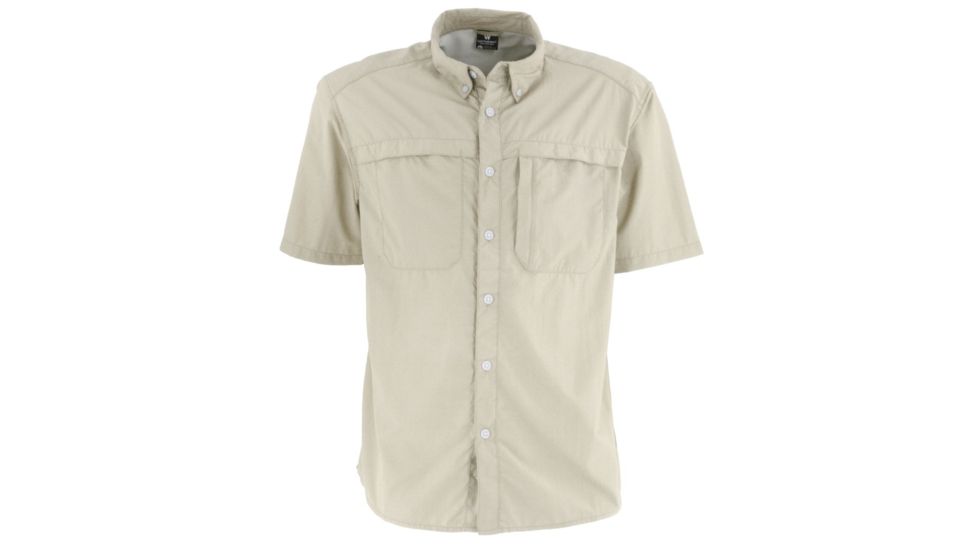 White Sierra Kalgoorlie Cool Touch Short Sleeve Shirt - Mens, Stone, Large, D4764M-Stone - STN-LARGE