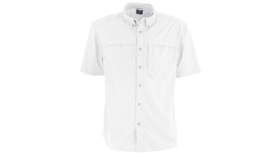 White Sierra Kalgoorlie Cool Touch Short Sleeve Shirt - Mens, White, Medium, D4764M-White - WHT-MEDIUM