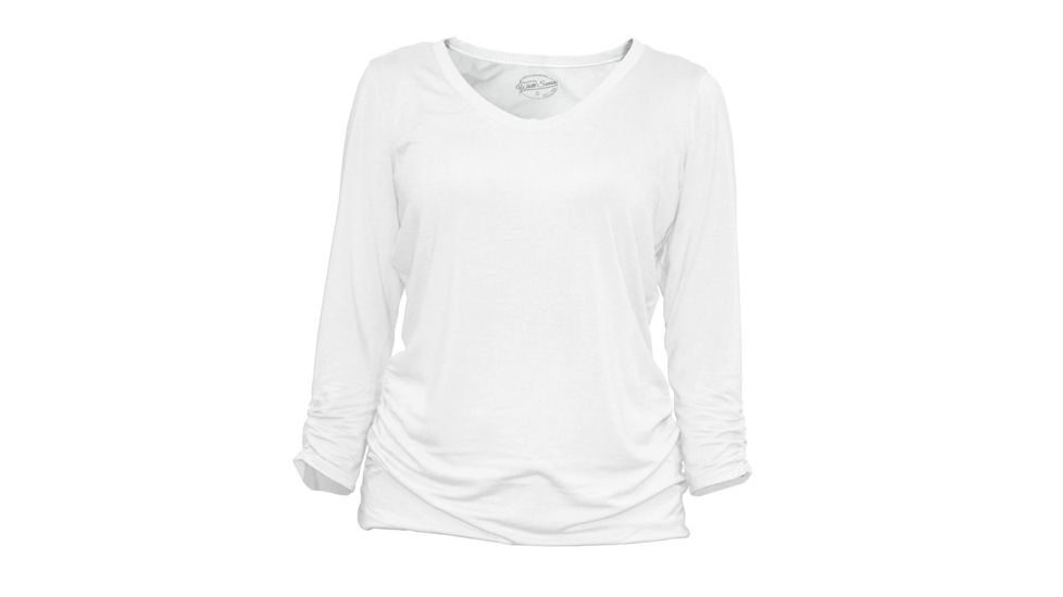 White Sierra Tangier Odor Free 3/4 Sleeve - Womens, White, Extra Large, D3591W-White - WHT-XL