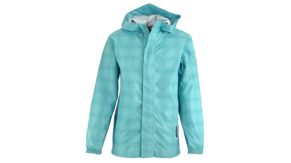 White Sierra Youth Trabagon Rain Shell - Printed - Boys, Aqua, Extra Small, X2208YP-Aqua - AQU-XS