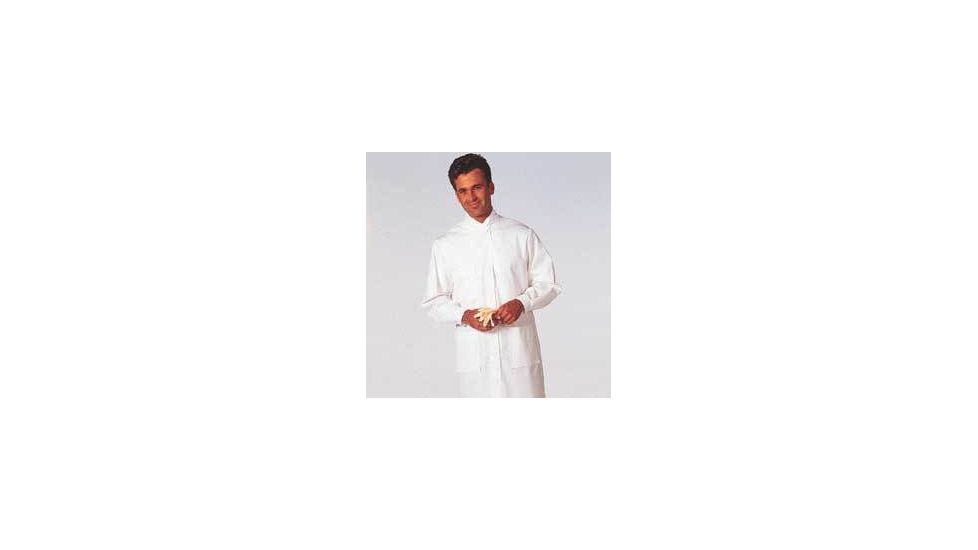 White Swan Unisex MetaGuard Lab Coats, White Swan/Meta 1165-311-XS Knit Cuffs And Open Neck