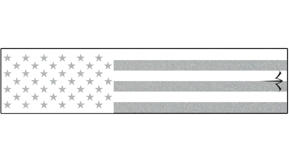 White Water Archery Reflective Arrow Wraps, 5x1.125in, Set of 15, White American Flag, WWA1102/WH