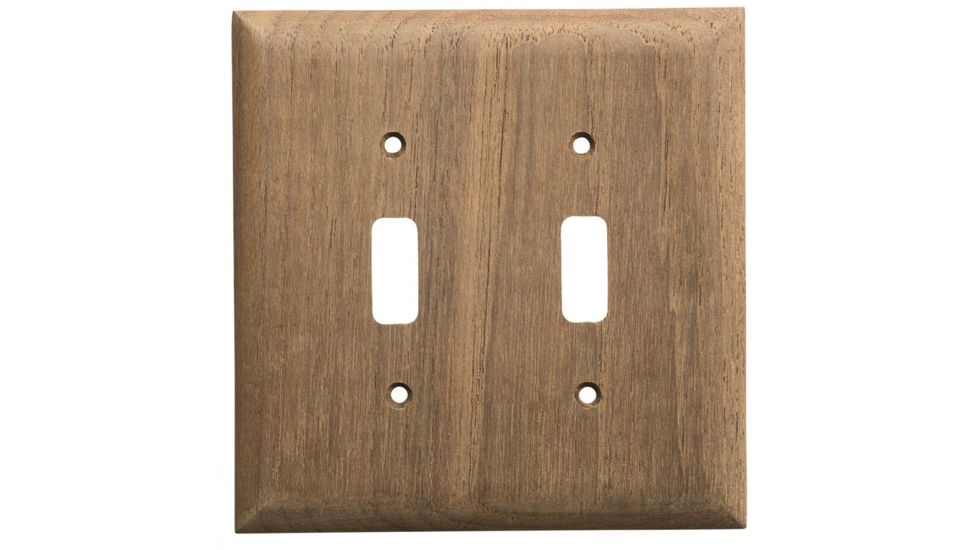 Whitecap 2-Toggle Switch/Receptacle Cover Plate Teak 71035