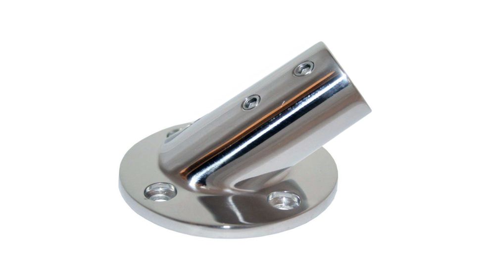 Whitecap O.D. 30 Round Base SS Rail Fitting 1" 44629