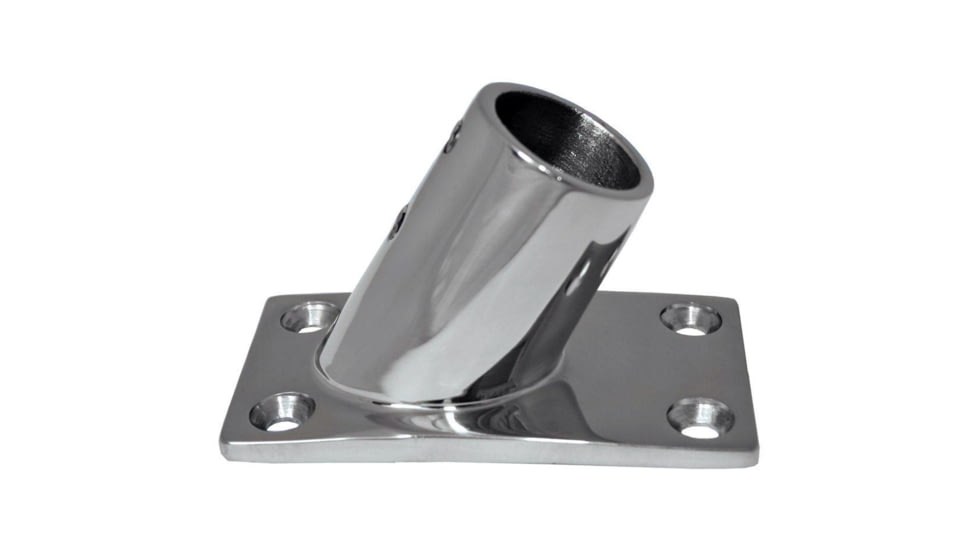 Whitecap O.D. 60 Rectangle Base SS Rail Fitting 1" 44641