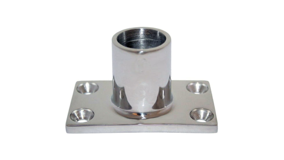 Whitecap O.D. 90 Rectangle Base SS Rail Fitting 1" 44643