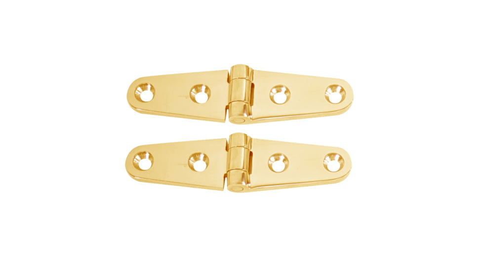 Whitecap Strap Hinge - Polished Brass - 4" x 1" - Pair 50383