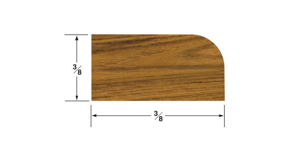 Whitecap Teak Stop Molding Small - 5' 50527