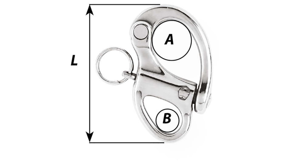 Wichard Marine 1-3/8in Snap Shackle w/Fixed Eye - 35mm, 2470